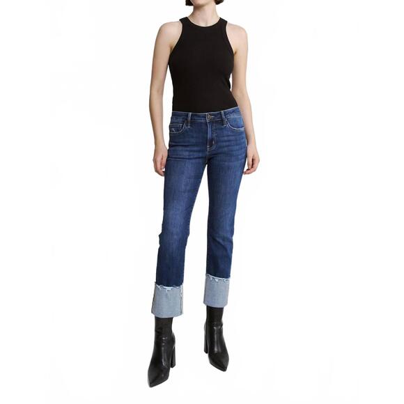 MICA DENIM Denim - NEW MICA DENIM happiness mid rise with cuff jeans in blue